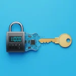 A digital lock transforming into a key, symbolizing a strategic approach to unlocking scholarship opportunities.